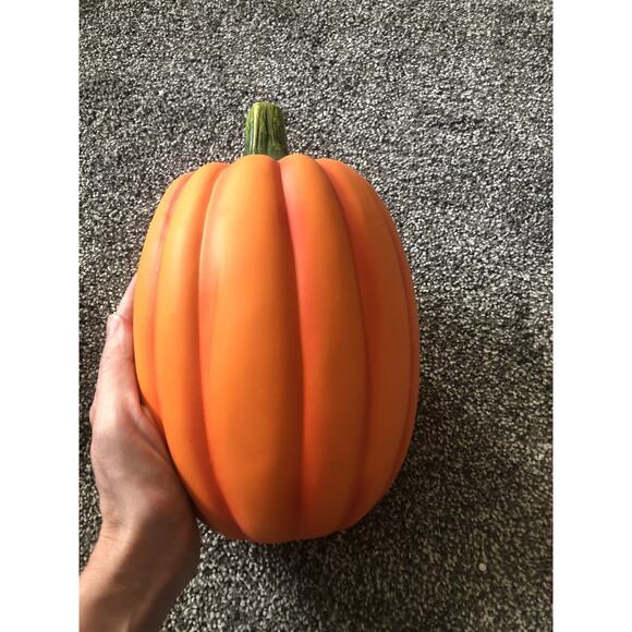 Ceramic Pumpkin Halloween Thanksgiving Autumn Fall EXCELLENT With Box Large - Picture 4 of 6